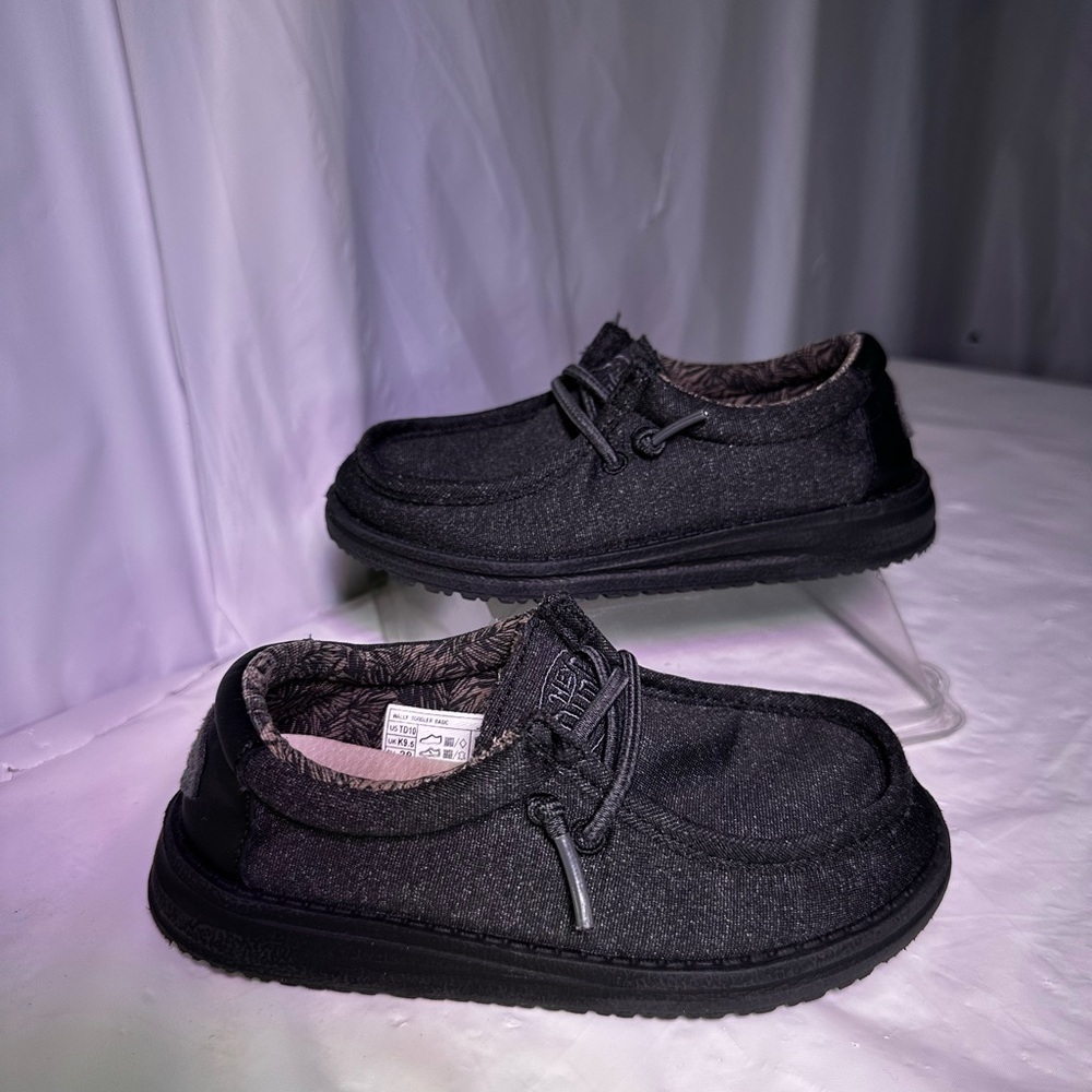 Hey Dude Kids Black Moccasins